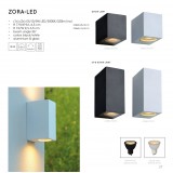 LUCIDE 22860/05/31 | Zora Lucide zidna svjetiljka 1x GU10 320lm 3000K IP44 bijelo