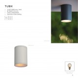 LUCIDE 27870/01/30 | Tubix Lucide stropne svjetiljke svjetiljka 1x E27 IP54 crno, opal