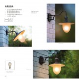 LUCIDE 11871/01/97 | ArubaL Lucide zidna svjetiljka 1x E27 IP44 rdža smeđe, opal