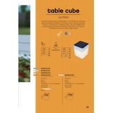 LUTEC 6908001339 | Table-Cube Lutec nosiva, stolna svjetiljka sa tiristorski dodirnim prekidačem solarna baterija, jačina svjetlosti se može podešavati 1x LED 100lm 3000K IP44 zeleno, opal