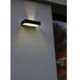 LUTEC 6939501330 | LUTEC-Connect-Fadi Lutec zidna smart rasvjeta oblik cigle sa senzorom solarna baterija, zvučno upravljanje, jačina svjetlosti se može podešavati, sa podešavanjem temperature boje, može se upravljati daljinskim upravljačem 1x LED 800lm 2