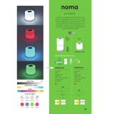 LUTEC 8506201331 | LUTEC-Connect-Noma Lutec nosiva, ambient osvetljenje smart rasvjeta - početni paket cilindar sa dodirnim prekidačem zvučno upravljanje, jačina svjetlosti se može podešavati, sa podešavanjem temperature boje, promjenjive boje, može se up