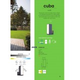 LUTEC 5193810118 | LUTEC-Connect-Cuba Lutec zidna smart rasvjeta oblik cigle zvučno upravljanje, jačina svjetlosti se može podešavati, sa podešavanjem temperature boje, može se upravljati daljinskim upravljačem, elementi koji se mogu okretati 1x LED 1000l