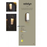 LUTEC 5193602118 | Adalyn Lutec zidna svjetiljka 1x LED 600lm 3000K IP44 tamno siva, opal