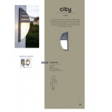 LUTEC 5183601118 | City-LU Lutec zidna svjetiljka 1x E27 IP44 antracit siva, opal