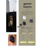 LUTEC 5104005118 | Gemini-Beams Lutec zidna svjetiljka četvrtast podešavajući kut rasejanja 1x LED 400lm 4000K IP54 tamno siva