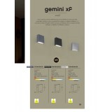 LUTEC 5104001118 | Gemini-XF Lutec zidna svjetiljka četvrtast 1x LED 750lm 4000K IP54 tamno siva, prozirno