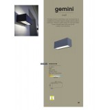 LUTEC 5189104118 | Gemini Lutec zidna svjetiljka oblik cigle 1x LED 3300lm 4000K IP54 antracit siva, prozirno