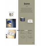 LUTEC 6330401118 | Bonn-LU Lutec zidna svjetiljka 1x E27 IP54 antracit siva, opal