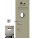 LUTEC 6336201118 | Titan Lutec zidna, stropne svjetiljke svjetiljka okrugli 1x E27 IP54 tamno siva, opal