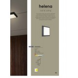 LUTEC 5102101118 | Helena-LU Lutec zidna, stropne svjetiljke svjetiljka četvrtast 1x LED 1500lm 4000K IP54 tamno siva, opal