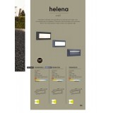 LUTEC 5191605012 | Helena-LU Lutec zidna svjetiljka pravotkutnik 1x LED 450lm 3000K IP54 crno mat, opal