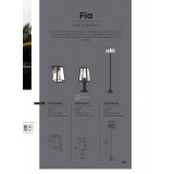 LUTEC 7290901012 | Fia-LU Lutec podna svjetiljka 33,8cm 1x E27 IP44 crno mat, prozirno