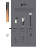 LUTEC 5296602012 | Pine-LU Lutec zidna svjetiljka 1x E27 IP44 crno mat, prozirno