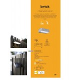 LUTEC 6908501308 | Brick-LU Lutec zidna svjetiljka oblik cigle sa senzorom, s prekidačem solarna baterija 1x LED 150lm 4000K IP44 plemeniti čelik, čelik sivo, prozirno