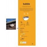 LUTEC 6908701001 | Bubble Lutec zidna svjetiljka sa senzorom, s prekidačem solarna baterija 1x LED 200lm 4000K IP44 plemeniti čelik, čelik sivo, opal