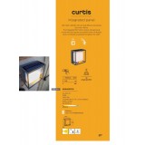 LUTEC 6934601118 | Curtis Lutec zidna svjetiljka četvrtast sa senzorom, s prekidačem solarna baterija 1x LED 300lm 3000K IP54 tamno siva, opal