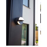 LUTEC 5199001118 | Eklipings Lutec zidna svjetiljka elementi koji se mogu okretati 1x LED 1000lm 3000K IP54 tamno siva, opal