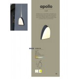 LUTEC 5188801118 | Apollo-LU Lutec zidna svjetiljka 1x LED 800lm 3000K IP54 antracit siva, opal
