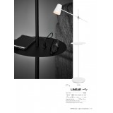 MARKSLOJD 107307 | Linear-MS Markslojd podna svjetiljka 125cm s prekidačem elementi koji se mogu okretati, USB utikač 1x E14 crno, krom