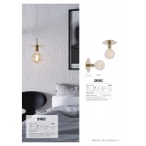 MARKSLOJD 106154 | Disc-MS Markslojd zidna, stropne svjetiljke svjetiljka sa prekidačem na kablu 1x E27 mesing