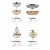 MARKSLOJD 106063 | Saxholm Markslojd stropne svjetiljke svjetiljka 2x E14 IP21 zlatno, prozirno