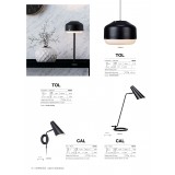 MARKSLOJD 106781 | Cal Markslojd stolna svjetiljka 49cm sa prekidačem na kablu elementi koji se mogu okretati 1x E14 crno, bijelo