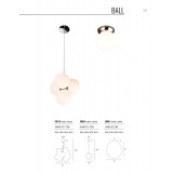 MAXLIGHT P0014 | BallM Maxlight visilice svjetiljka 4x E14 krom, bijelo