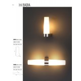 MAXLIGHT W0080 | Badia Maxlight zidna svjetiljka 2x E14 IP44 krom, bijelo