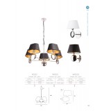 MAXLIGHT P0127 | Napoleon Maxlight luster svjetiljka 5x E14 krom, crno, zlatno