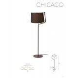 MAXLIGHT F0036 | Chicago Maxlight podna svjetiljka 155cm s prekidačem 1x E27 crno