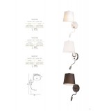 MAXLIGHT W0197 | Chicago Maxlight zidna svjetiljka s prekidačem fleksibilna 1x E27 + 1x LED crno