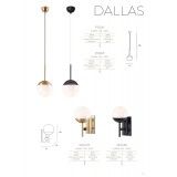 MAXLIGHT W0207 | Dallas Maxlight zidna svjetiljka 1x E14 zlatno, bijelo
