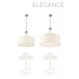 MAXLIGHT P0061 | EleganceM Maxlight visilice svjetiljka 4x E27 krom, bijelo