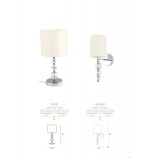 MAXLIGHT W0600 | EleganceM Maxlight zidna svjetiljka 1x E14 bijelo, krom, prozirno