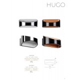 MAXLIGHT W0054 | Hugo Maxlight zidna svjetiljka 1x LED 488lm 3000K crno, zlatno