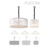 MAXLIGHT P0268 | Puccini Maxlight visilice svjetiljka 28x E14 krom, prozirno