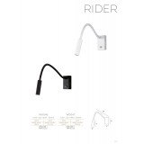 MAXLIGHT W0047 | Rider Maxlight zidna svjetiljka s prekidačem fleksibilna 1x LED 190lm 3000K bijelo