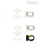 MAXLIGHT W0167 | TokyoM Maxlight zidna svjetiljka elementi koji se mogu okretati 1x LED 310lm 3000K crno, zlatno