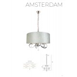 MAXLIGHT P0103 | Amsterdam Maxlight visilice svjetiljka 5x E14 krom, bijelo, prozirno