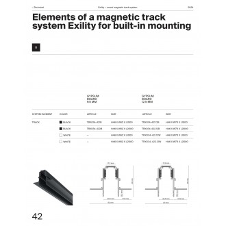 MAYTONI TRX034-421.12B | Exility-Magnetic-Track Maytoni element sustava - tračnica vodilica - udubljen rezervni dijelovi - 1m crno