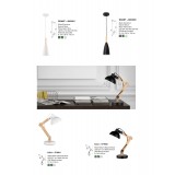NOVA LUCE 671602 | Lila Nova Luce stolna svjetiljka 59cm s prekidačem elementi koji se mogu okretati 1x E27 crno, drvo