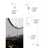 NOVA LUCE 9180725 | Raccio Nova Luce stolna svjetiljka 40cm s prekidačem elementi koji se mogu okretati 1x LED 280lm 3000K zlatno, bijelo
