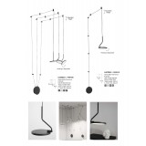 NOVA LUCE 9190110 | Luccelo Nova Luce visilice svjetiljka s mogućnošću skraćivanja kabla, elementi koji se mogu okretati 1x LED 500lm 3000K crno, bijelo