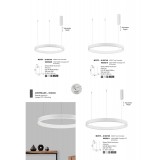NOVA LUCE 9190755 | Motif Nova Luce visilice svjetiljka - TRIAC okrugli jačina svjetlosti se može podešavati, s mogućnošću skraćivanja kabla 1x LED 3800lm 3000K bijelo