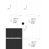 NOVA LUCE 9345608 | Tarquin Nova Luce visilice svjetiljka - TRIAC okrugli jačina svjetlosti se može podešavati, s mogućnošću skraćivanja kabla 1x LED 3132lm 3000K bijelo mat, opal