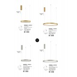NOVA LUCE 9345619 | Perrine Nova Luce visilice svjetiljka - TRIAC okrugli jačina svjetlosti se može podešavati, s mogućnošću skraćivanja kabla 1x LED 1512lm 3000K brušeno zlato, opal