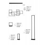 NOVA LUCE 9421751 | Cornice Nova Luce zidna svjetiljka četvrtast 1x LED 1080lm 3000K crno, bijelo
