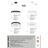 NOVA LUCE 9453041 | Rando-Smart Nova Luce stropne svjetiljke smart rasvjeta okrugli zvučno upravljanje, jačina svjetlosti se može podešavati, sa podešavanjem temperature boje, može se upravljati daljinskim upravljačem 1x LED 3250lm 3000 - 4000K bijelo