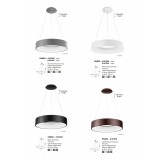 NOVA LUCE 6167203 | Rando Nova Luce visilice svjetiljka okrugli s mogućnošću skraćivanja kabla 1x LED 2700lm 4000K bijelo mat